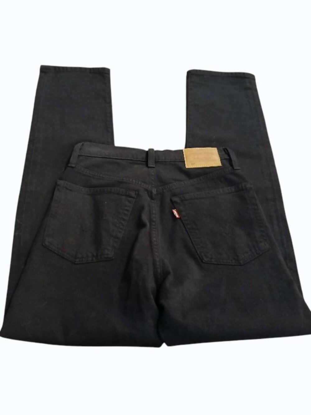 LEVI'S PREMIUM Black Jeans Stretch Straight Leg High Waist - EUC - Picture 6 of 14